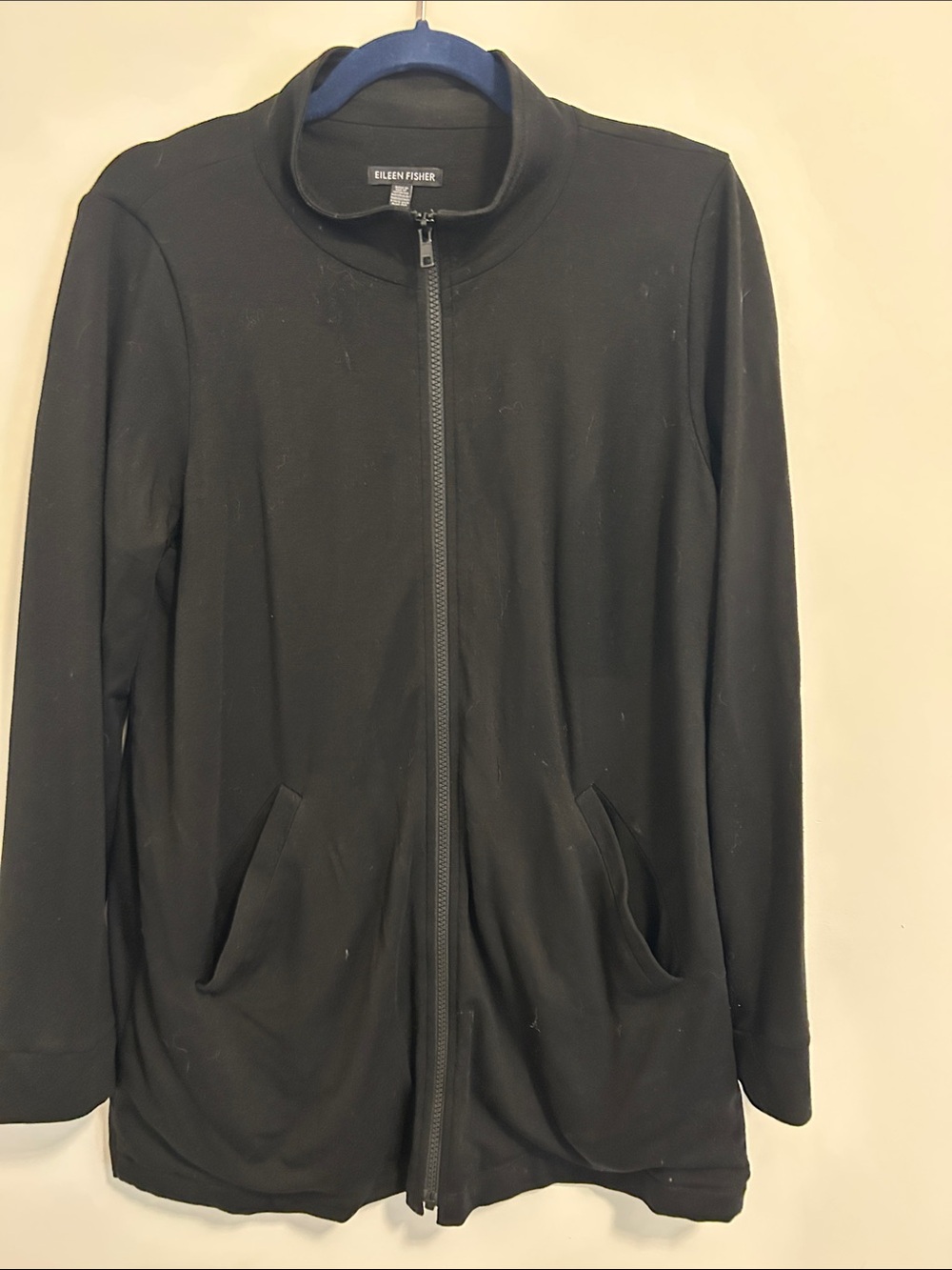 EILEEN FISHER Full Zip Black Sweatshirt